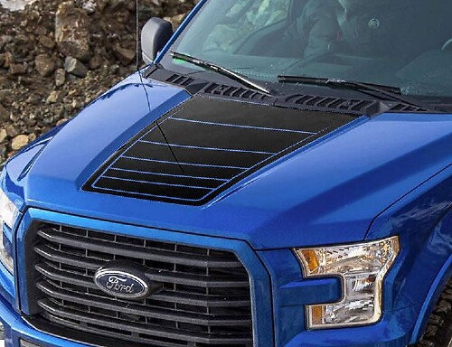 Ford F-150 2015-2016 F150 cofano grafica striscia laterale decalcomania adesivo 3