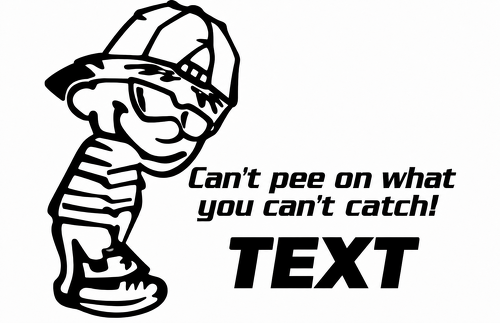 Funny Cartoon TEXT Can't Catch Quote — Adesivo in vinile (universale)
