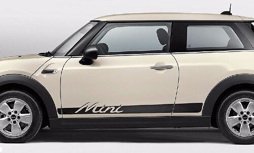 Mini Cooper S F56 2014-2016 - grafica strisce laterali Mini lettering stile porsche