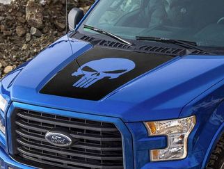 Ford F-150 2015-2016 Punisher teschio cappuccio grafica adesivo decalcomania striscia laterale