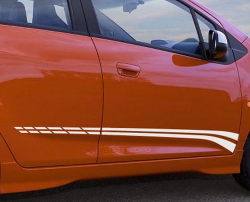Grafica della decalcomania della linea della porta della striscia laterale Chevy Chevrolet Spark