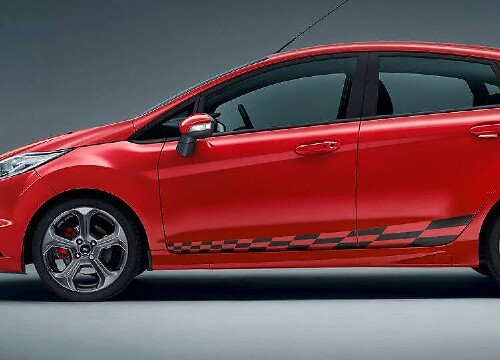 Adesivo in vinile a bandiera a scacchi da porta per Musclecar Fiesta Mk7 5