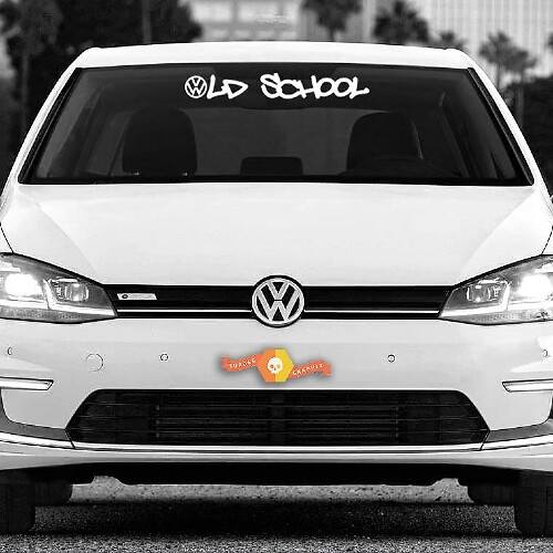 Adesivo in vinile per parabrezza Old School VW per Volkswagen