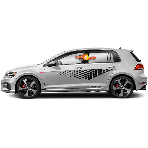 Set di Adesivi in Vinile a Nido d'Ape per Porta Laterale TCR per Volkswagen Golf