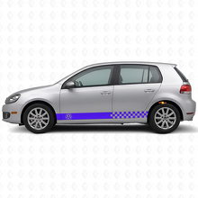 Kit Adesivi Laterali a Scacchiera in Vinile per Volkswagen Golf Mk4-Mk7 GTI R32_2