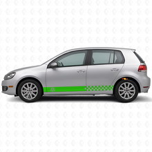 Kit Adesivi Laterali a Scacchiera in Vinile per Volkswagen Golf Mk4-Mk7 GTI R32_3