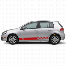 Kit Adesivi Laterali a Scacchiera in Vinile per Volkswagen Golf Mk4-Mk7 GTI R32_4