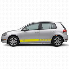 Kit Adesivi Laterali a Scacchiera in Vinile per Volkswagen Golf Mk4-Mk7 GTI R32_5