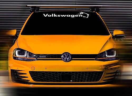 Adesivo in Vinile con Scritta del Marchio per Parabrezza per Volkswagen