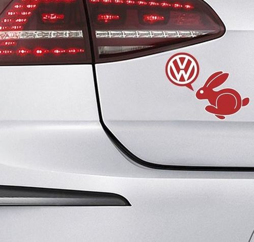 VW Coniglio Sport Car Decal Vinile Adesivo Golf GTI Coniglio Passat Jetta Volkswagen