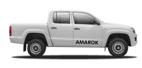 2X volkswagen AMAROK logo emblema adesivo decalcomania laterale in vinile