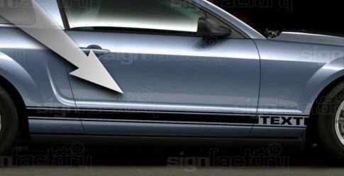 2005-2009 Ford Mustang GT Decalcomanie bilanciere laterali personalizzate 6