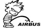 Adesivo in Vinile Divertente Pee su Airbus per Auto e Camion