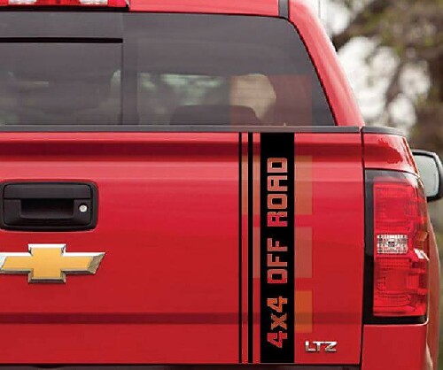 Adesivo Laterale Cassone 4x4 Off Road per Chevy Silverado GMC Sierra