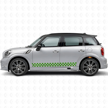 Kit Adesivi in Vinile con Strisce Laterali a Scacchi per Mini Countryman R60_2