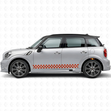 Kit Adesivi in Vinile con Strisce Laterali a Scacchi per Mini Countryman R60_3