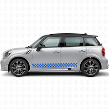 Kit Adesivi in Vinile con Strisce Laterali a Scacchi per Mini Countryman R60_4