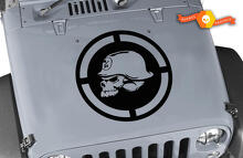 Adesivo in vinile con teschio stile Metal Mulisha per cofano Jeep Wrangler_2