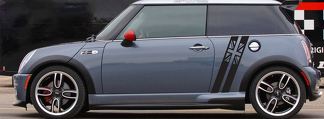 Mini Cooper S JCW Clubman Countryman Grafica a strisce laterali angolate Bandiera britannica