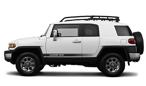 Kit adesivi in vinile personalizzati con strisce da corsa per porta laterale per Toyota FJ Cruiser