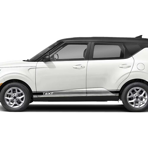 Decalcomanie per adesivi grafici con strisce da corsa per porta laterale PER KIA SOUL
