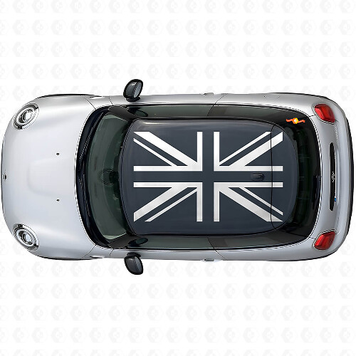 Set di adesivi vinilici con bandiera Union Jack britannica per tetto MINI Cooper S JCW