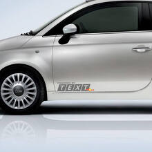 Alimentato da adesivo in vinile con testo personalizzato, decalcomania, emblema, logo grafico per Fiat 500 Abarth 2