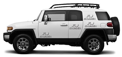 Adesivo in Vinile con Logo FJ Laterale per Toyota FJ Cruiser