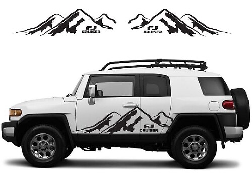 Set di Adesivi Vinilici con Catena Montuosa per Toyota FJ Cruiser