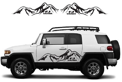 Kit di Adesivi in Vinile per Porta Laterale Mountain Range per Toyota FJ Cruiser