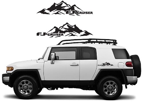 Set di decalcomanie laterali a vinile del massiccio montuoso per Toyota FJ Cruiser