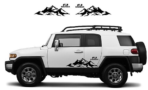 Kit Adesivi in Vinile a Lato Porta con Catena Montuosa per Toyota FJ Cruiser