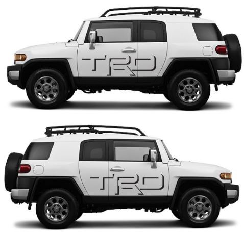 Set di Adesivi in Vinile per Porta Laterale in Stile TRD Shadow per Toyota FJ Cruiser