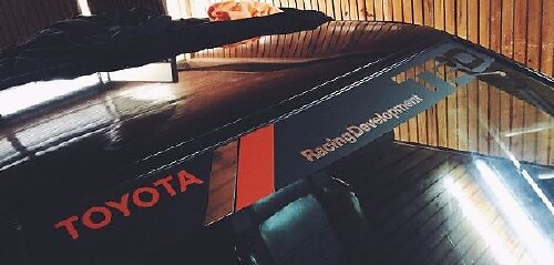 Adesivo in Vinile con Banner Parabrezza Stile TRD per Toyota AE86