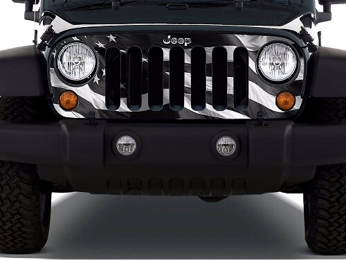 Adesivo in Vinile per Mascherina con Bandiera USA per Jeep Wrangler
