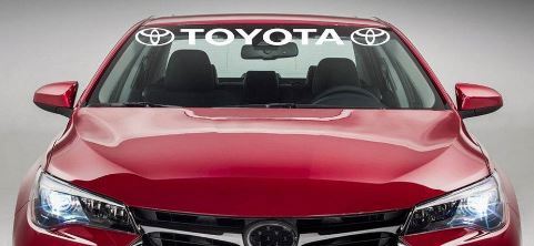 Adesivo in Vinile per Parabrezza con Logo Toyota per Auto Toyota