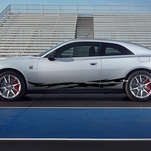 Strisce di decalcomanie del pannello a bilanciere per Dodge Caricatore elettrico 5
