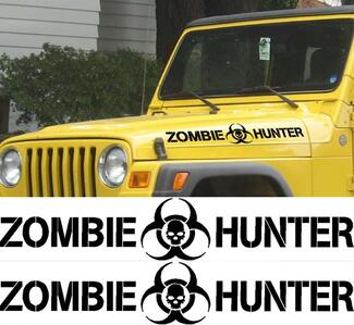 Set Decalcomanie Zombie Hunter Per Wrangler Rubicon Sahara Tj Adesivi Cappuccio Jeep 2