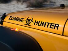 Set Decalcomanie Zombie Hunter Per Wrangler Rubicon Sahara Tj Adesivi Cappuccio Jeep 2 2