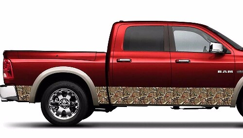 Adesivo in Vinile per Battitacco con Strisce Mimetiche per Dodge Ram 1500