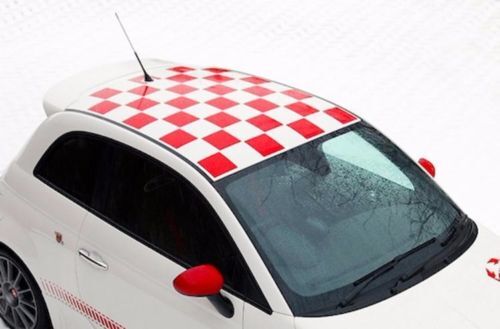 Adesivo Vinilico a Quadretti per Tetto per Fiat 500 Abarth