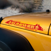 Adesivi in Vinile con Scritta Edizione Punisher per Cofano Jeep Wrangler_3