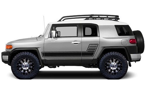 Strisce Accentate Adesivo Laterale in Vinile per Toyota FJ Cruiser