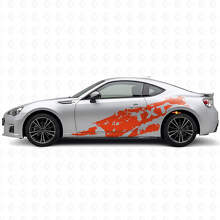 Kit di Adesivi Laterali in Vinile con Protezione da Spruzzi di Fango e Testo Personalizzato per Subaru BRZ_4
