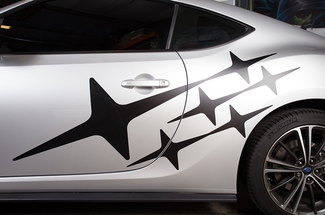 Subaru BRZ Matte - Decalcomania grafica in vinile con stelle Subaru lucide 2013-2020