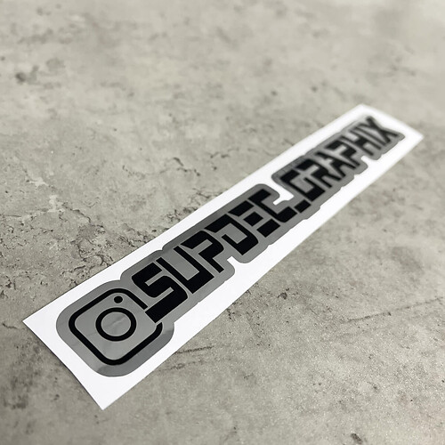 Nome personalizzato Nome utente Instagram Set di adesivi decalcomanie a 2 colori
