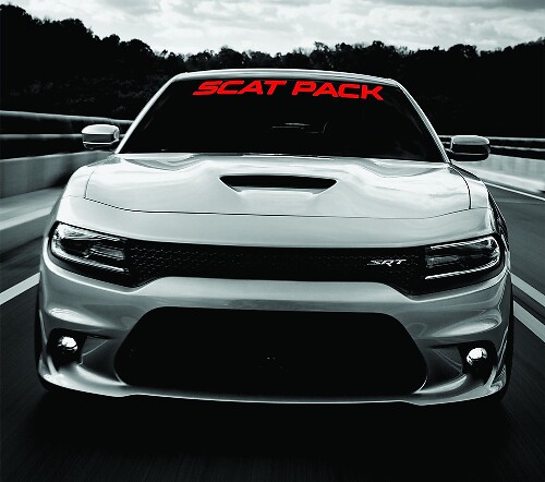 Adesivo in vinile Scat Pack per parabrezza per Dodge Charger 2011-2017