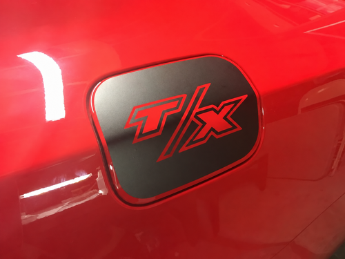 Pellicola adesiva personalizzata per sportellino gas T/X / adesivo vinile per parafango posteriore per Dodge Charger 2011-2017