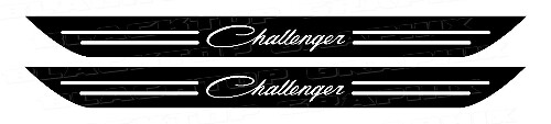 Adesivi in Vinile con Scritta Classica per Battitacco Dodge Challenger 2006-2017
