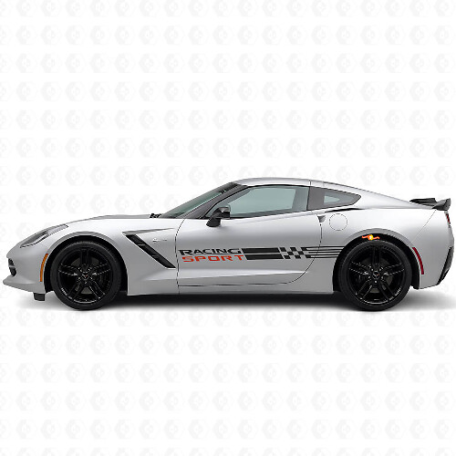Set Adesivi in Vinile con Strisce Laterali Sportive per Chevy Corvette